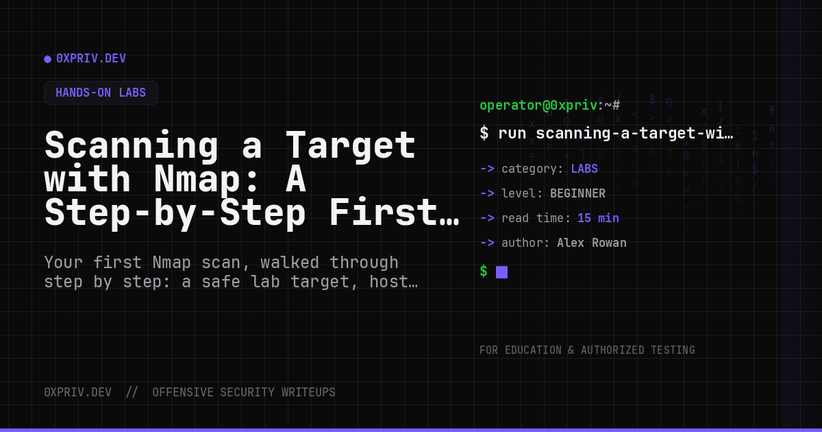 Scanning a Target with Nmap: A Step-by-Step First Scan
